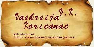 Vaskrsija Korićanac vizit kartica